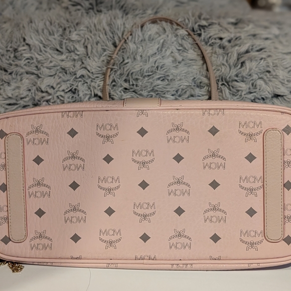 MCM Black and Pink Checkered Tote - Picture 5 of 9